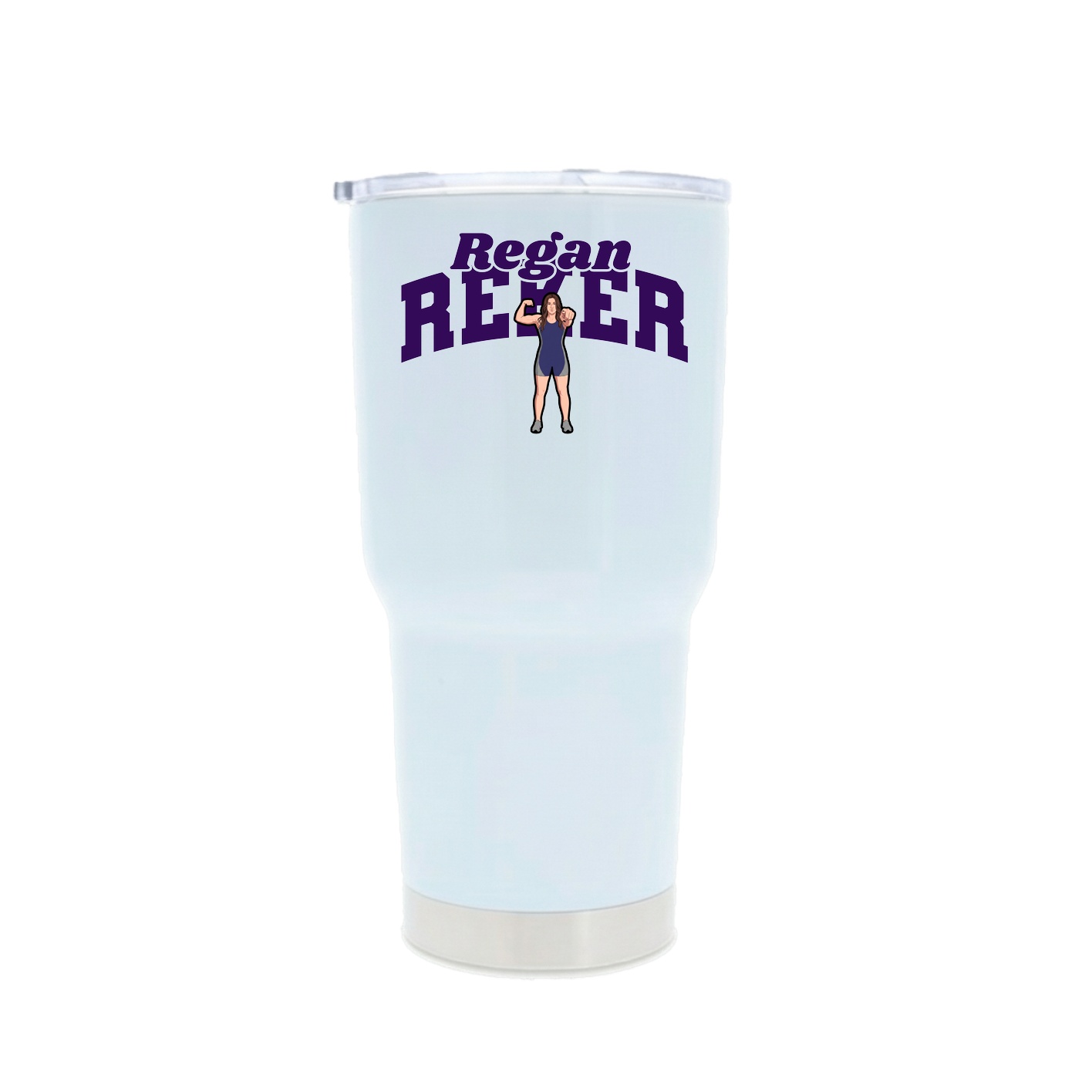 30oz Stainless Steel Tumbler — Signature Arch in White