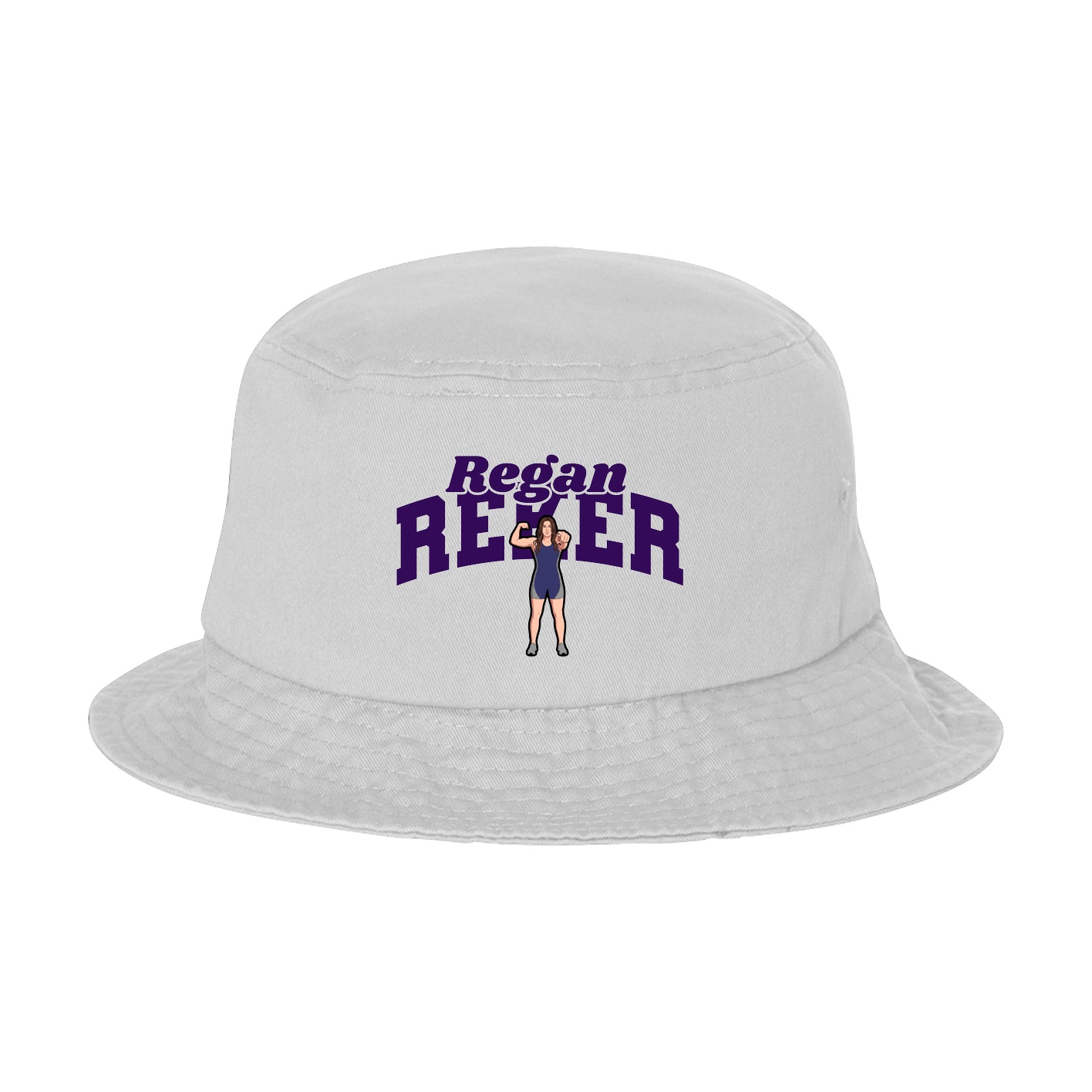 Bucket Cap — Signature Arch in White