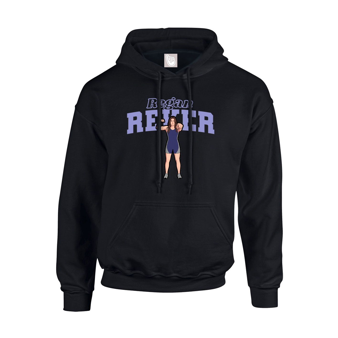 Youth Hoodie — Name Arch in Black