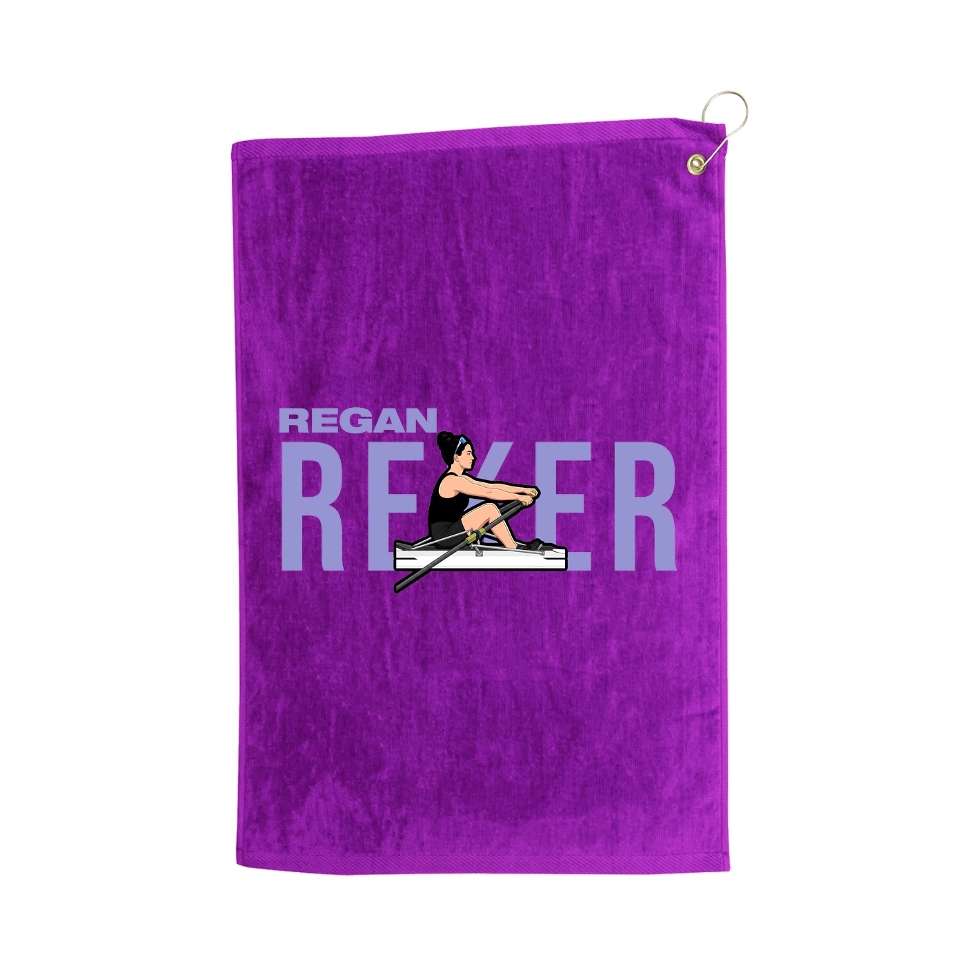 Golf Towel — Player Name in Purple