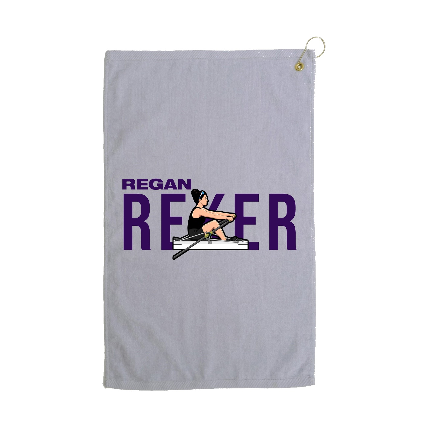 Golf Towel — Player Name in Grey