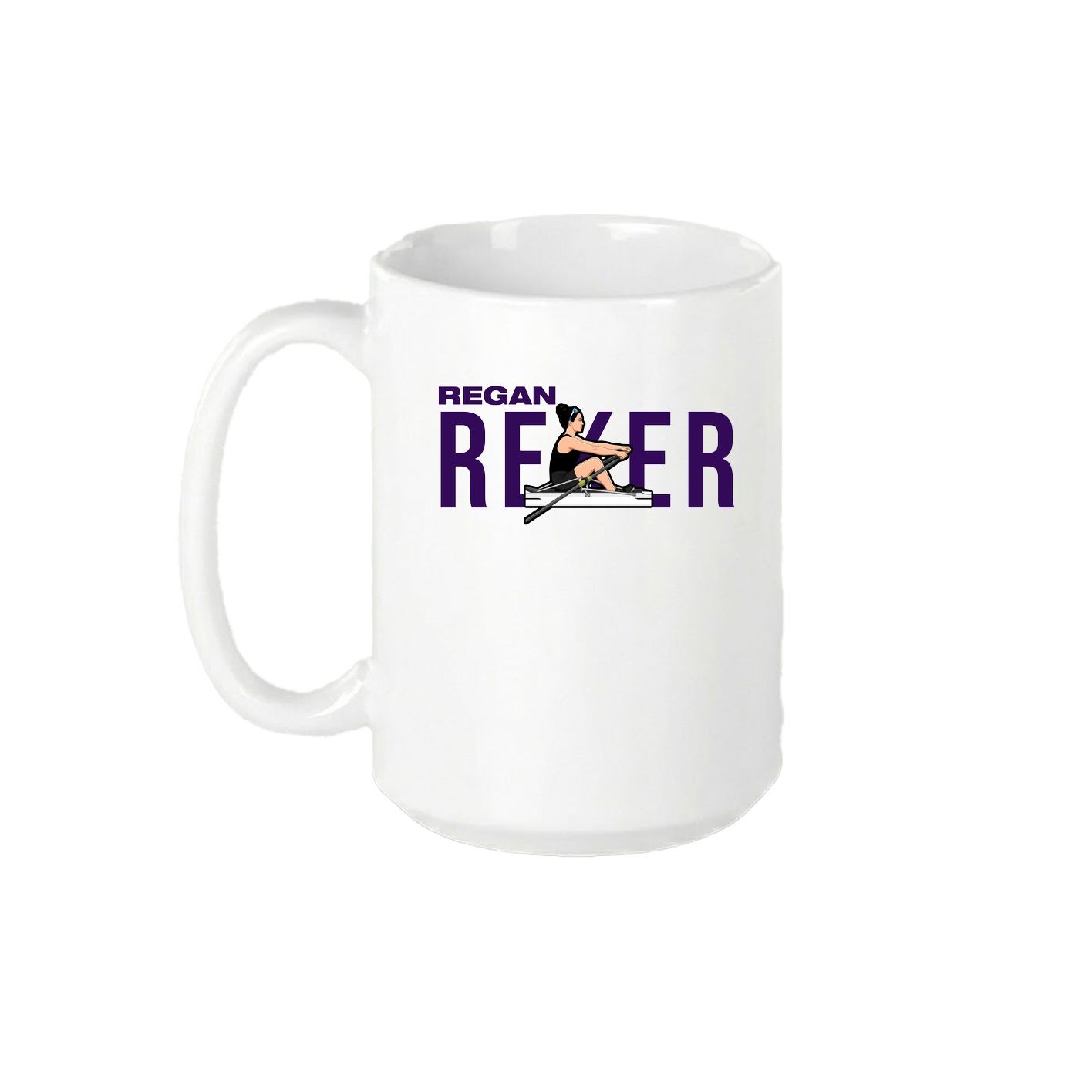 15oz Coffee Mug — Player Name in White