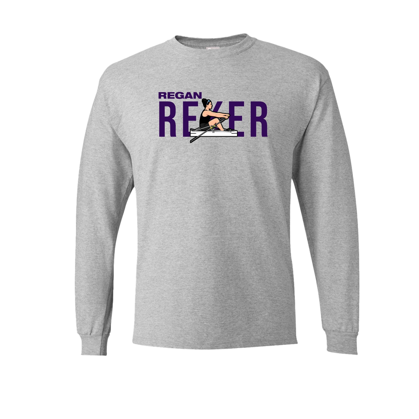 Long Sleeve Tee — Player Name in Grey
