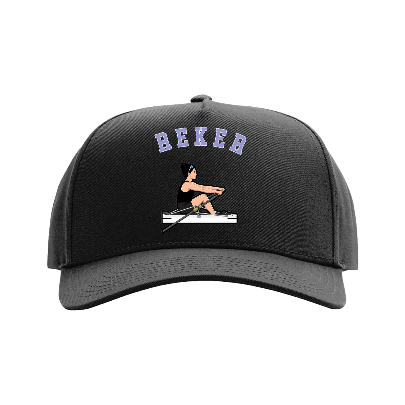 Full Fabric Five-Panel Champ Cap — Shirsey Arch in Black
