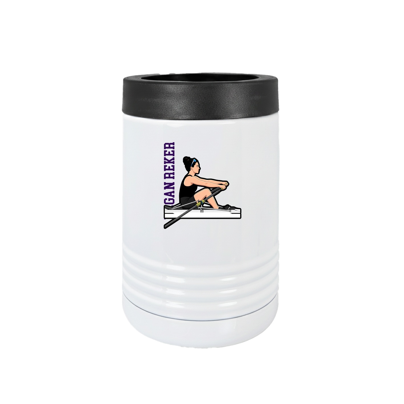 Beverage Holder — Name Vertical in White