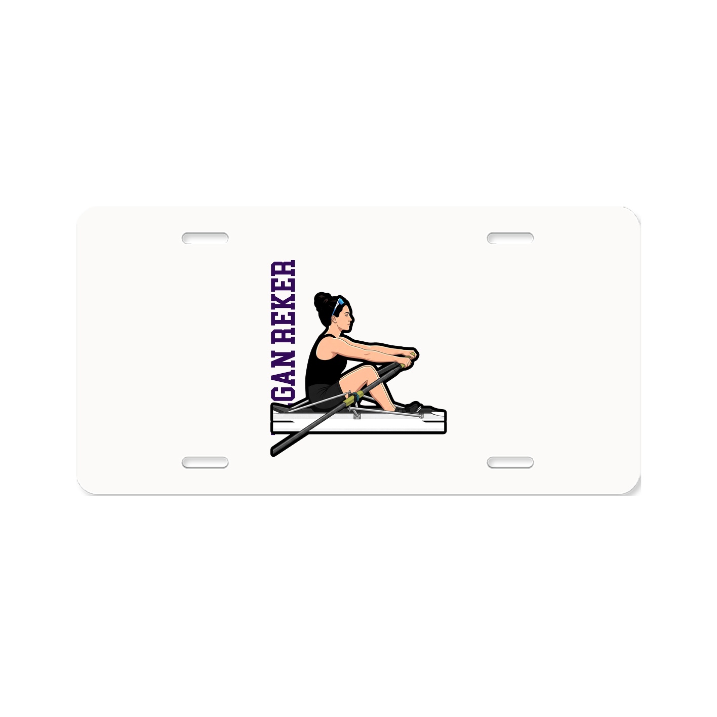 License Plate — Name Vertical in Classic