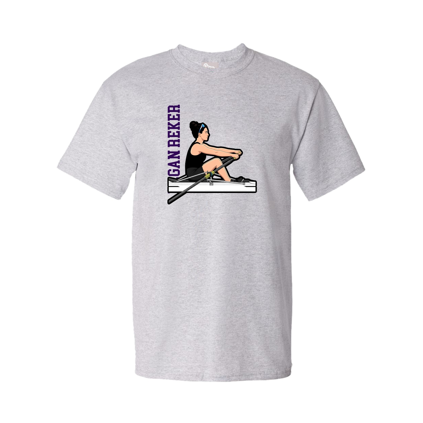 Tee — Name Vertical in Grey