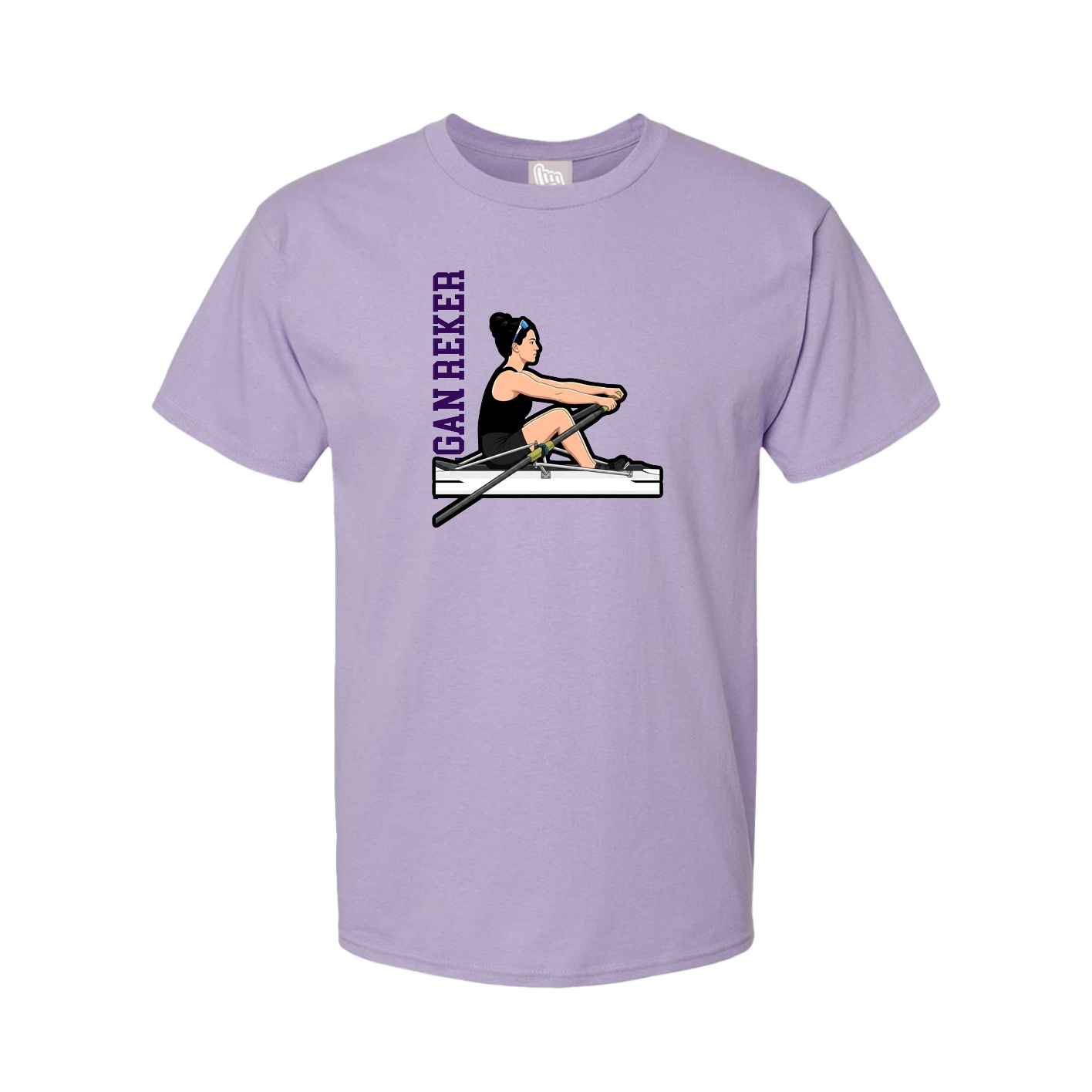 Youth Tee — Name Vertical in Purple