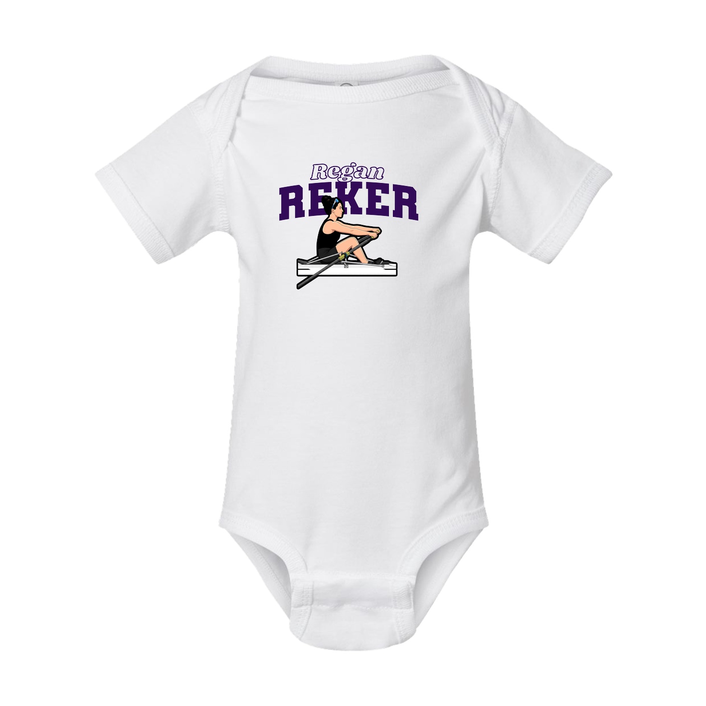 Baby Onesie — Name Arch in White