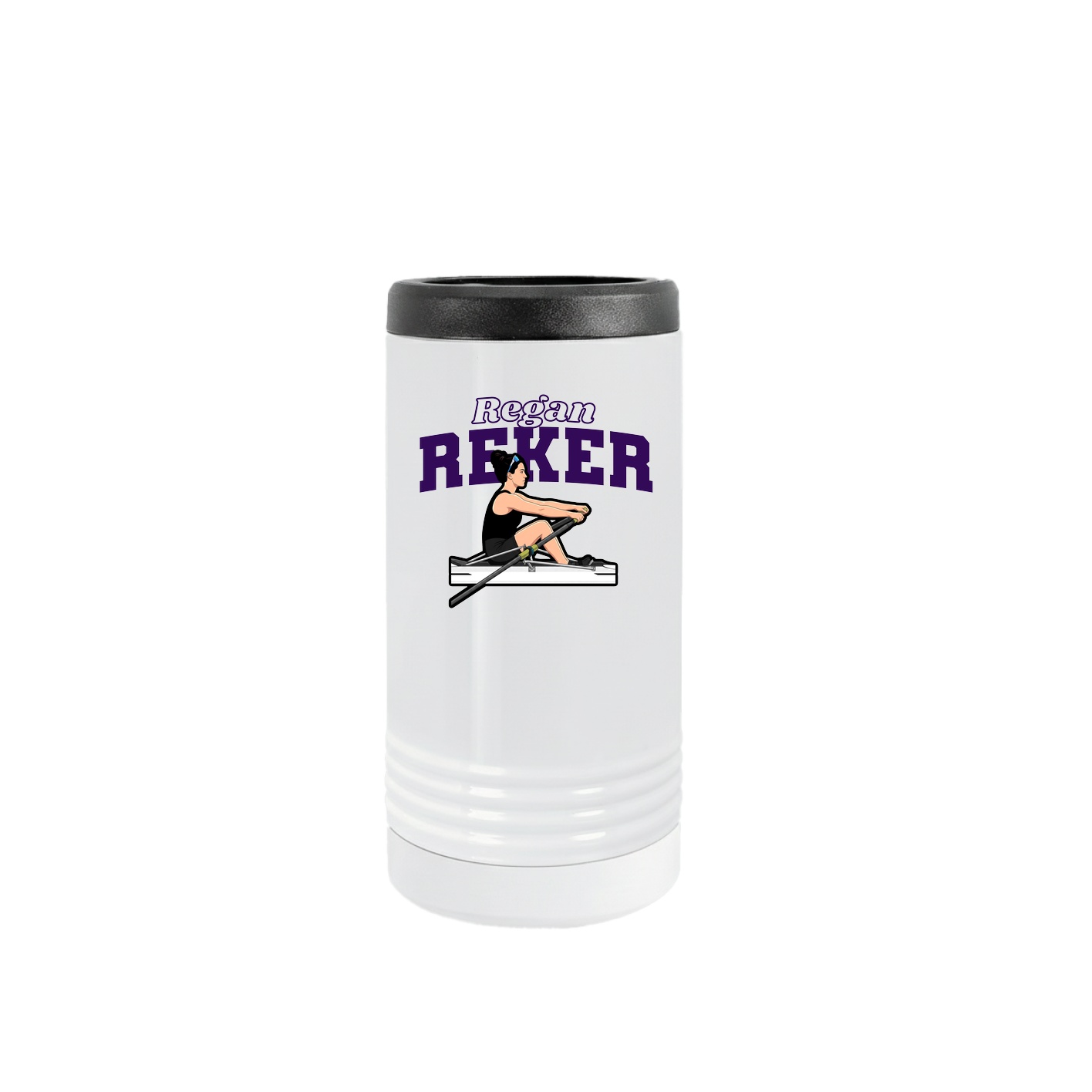 Slim Beverage Holder — Name Arch in White
