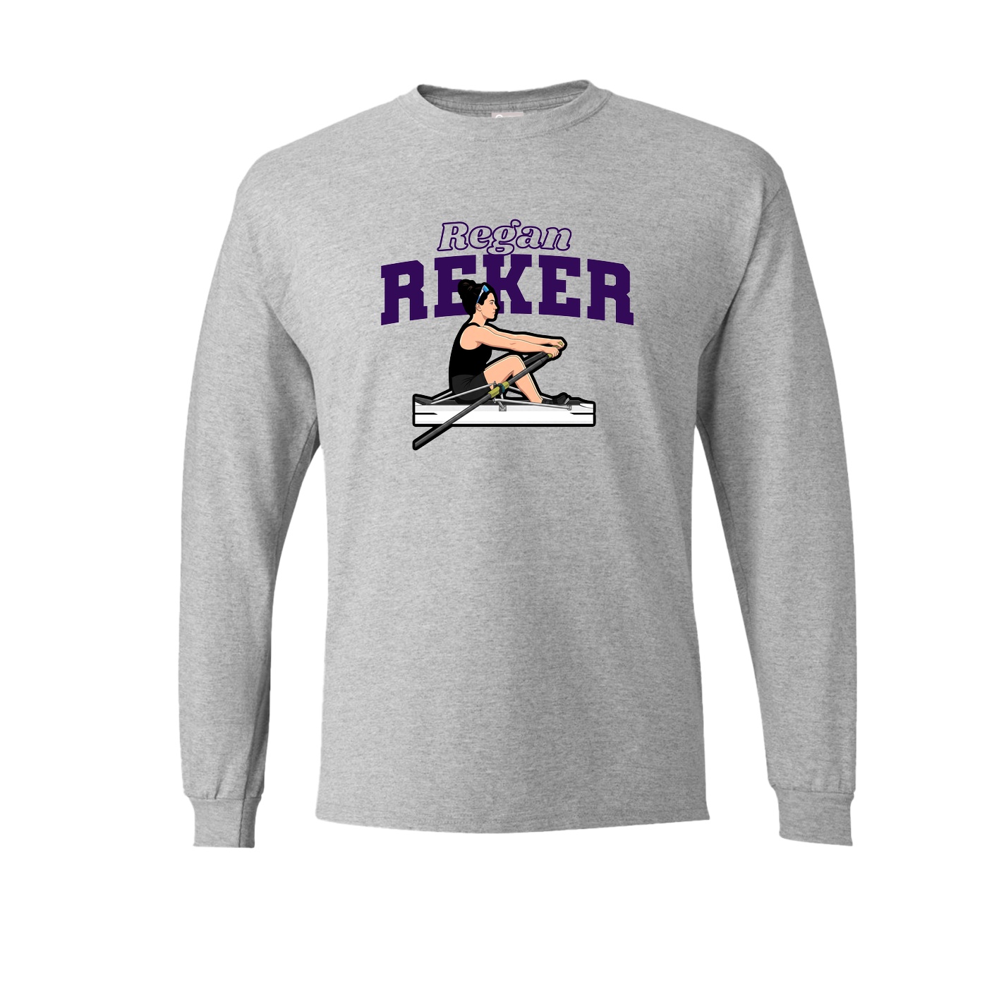 Long Sleeve Tee — Name Arch in Grey