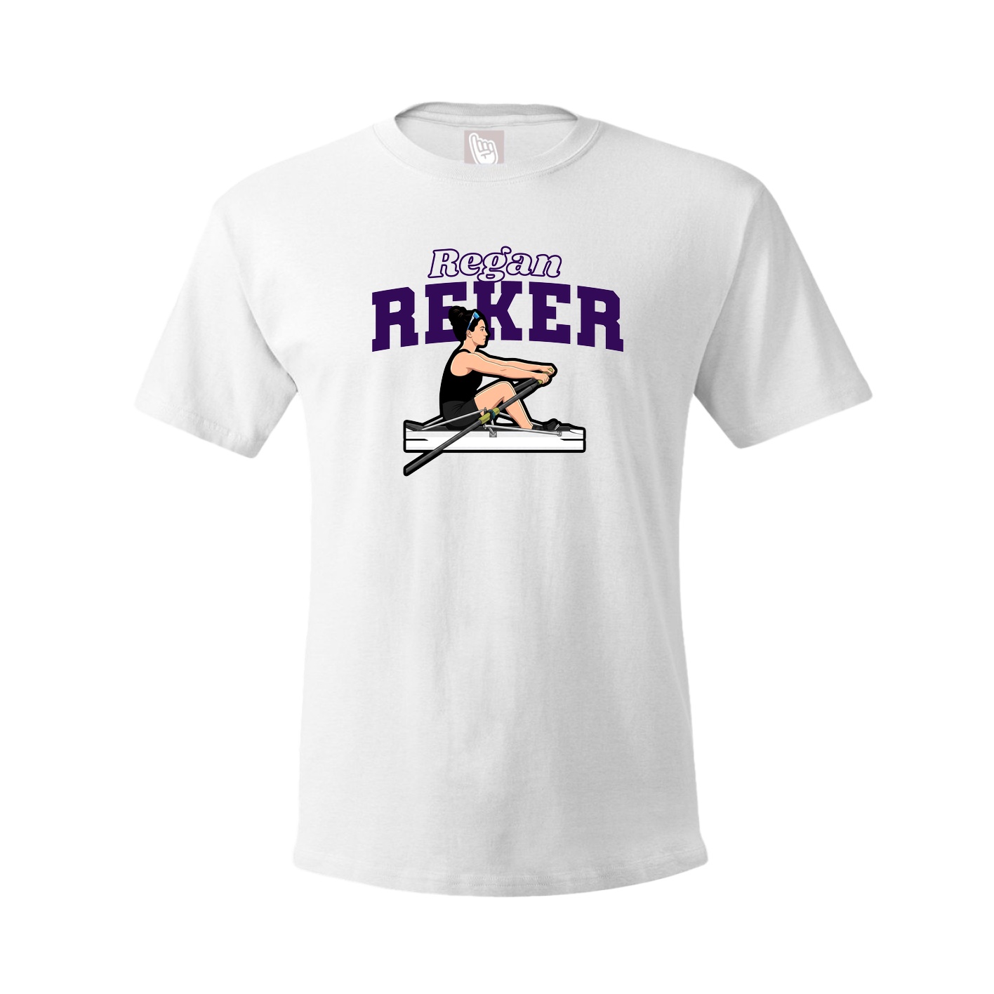 Youth Tee — Name Arch in White