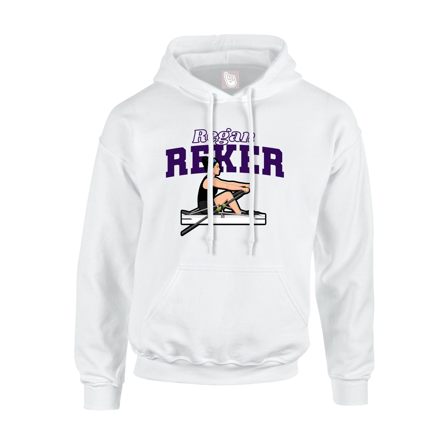 Hoodie — Name Arch in White