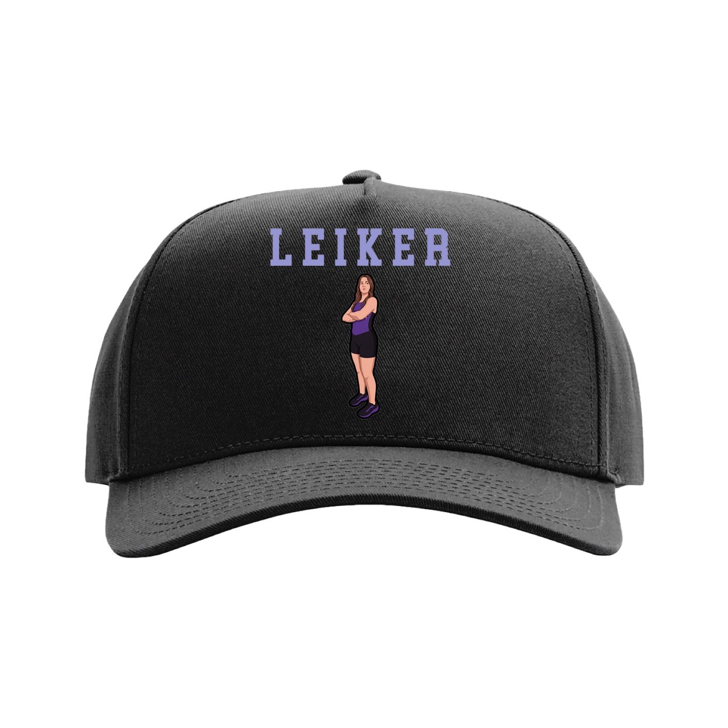 Full Fabric Five-Panel Champ Cap — Shirsey in Black