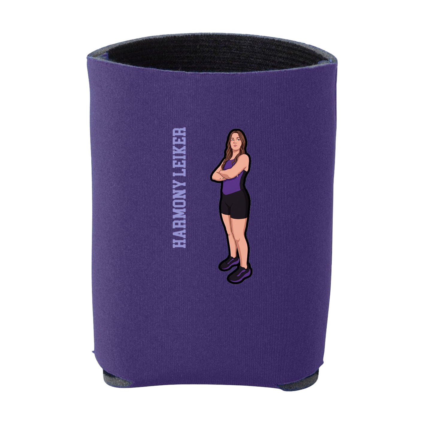 Can Holder — Name Vertical in Purple