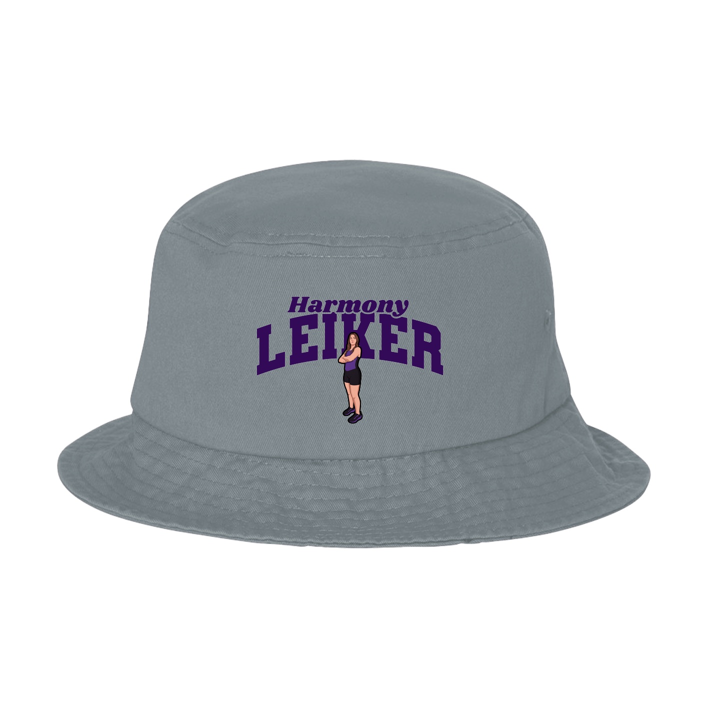 Bucket Cap — Signature Arch in Grey