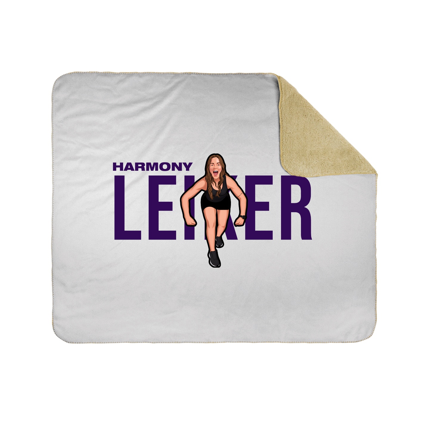Throw Blanket — Player Name in White