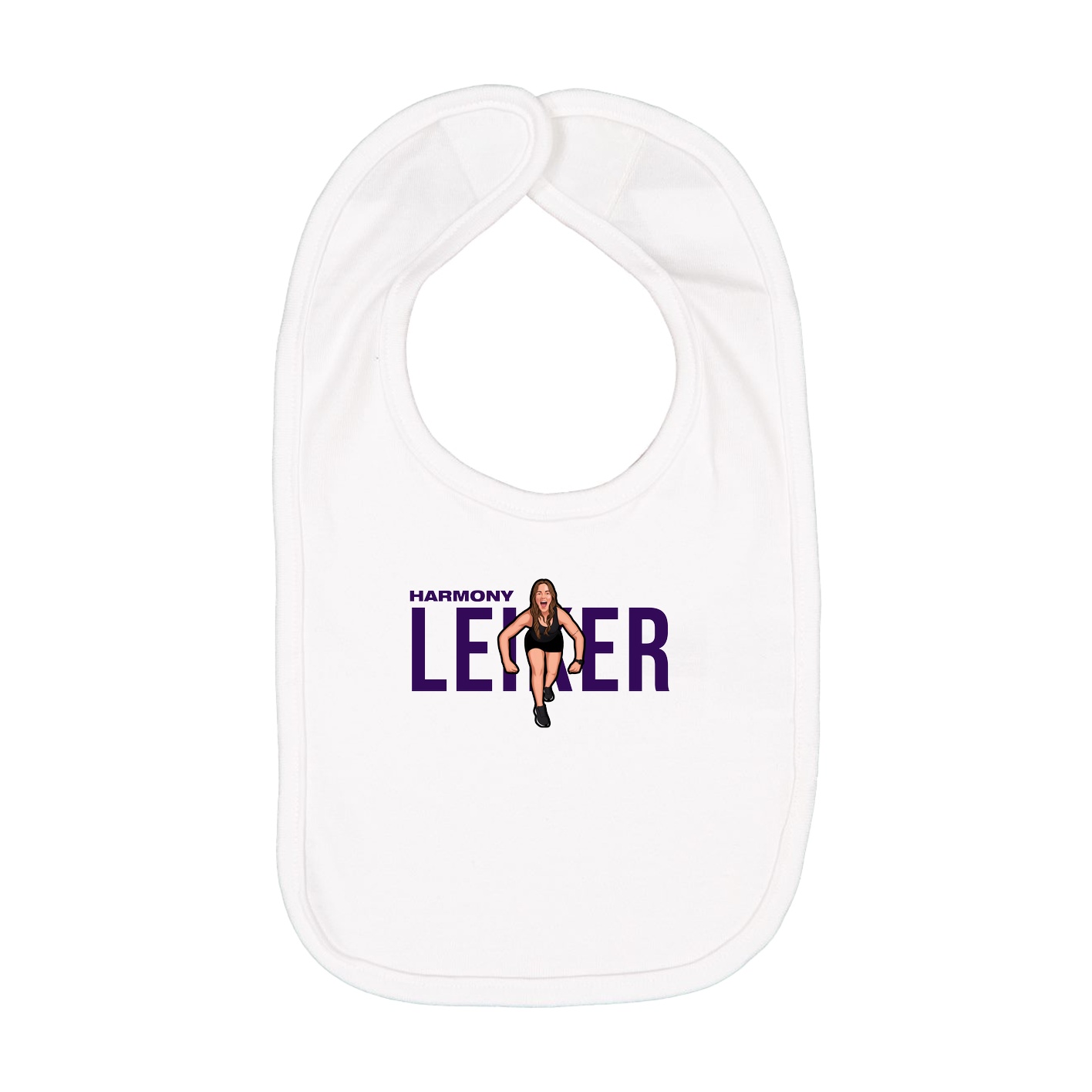 Infant Bib — Player Name in White