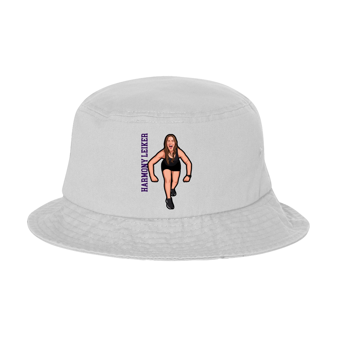Bucket Cap — Name Vertical in White