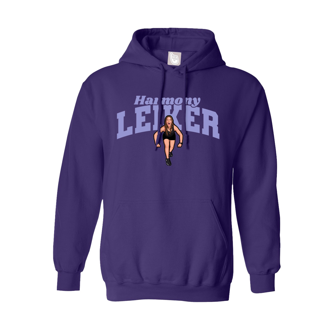 Youth Hoodie — Signature Arch in Purple