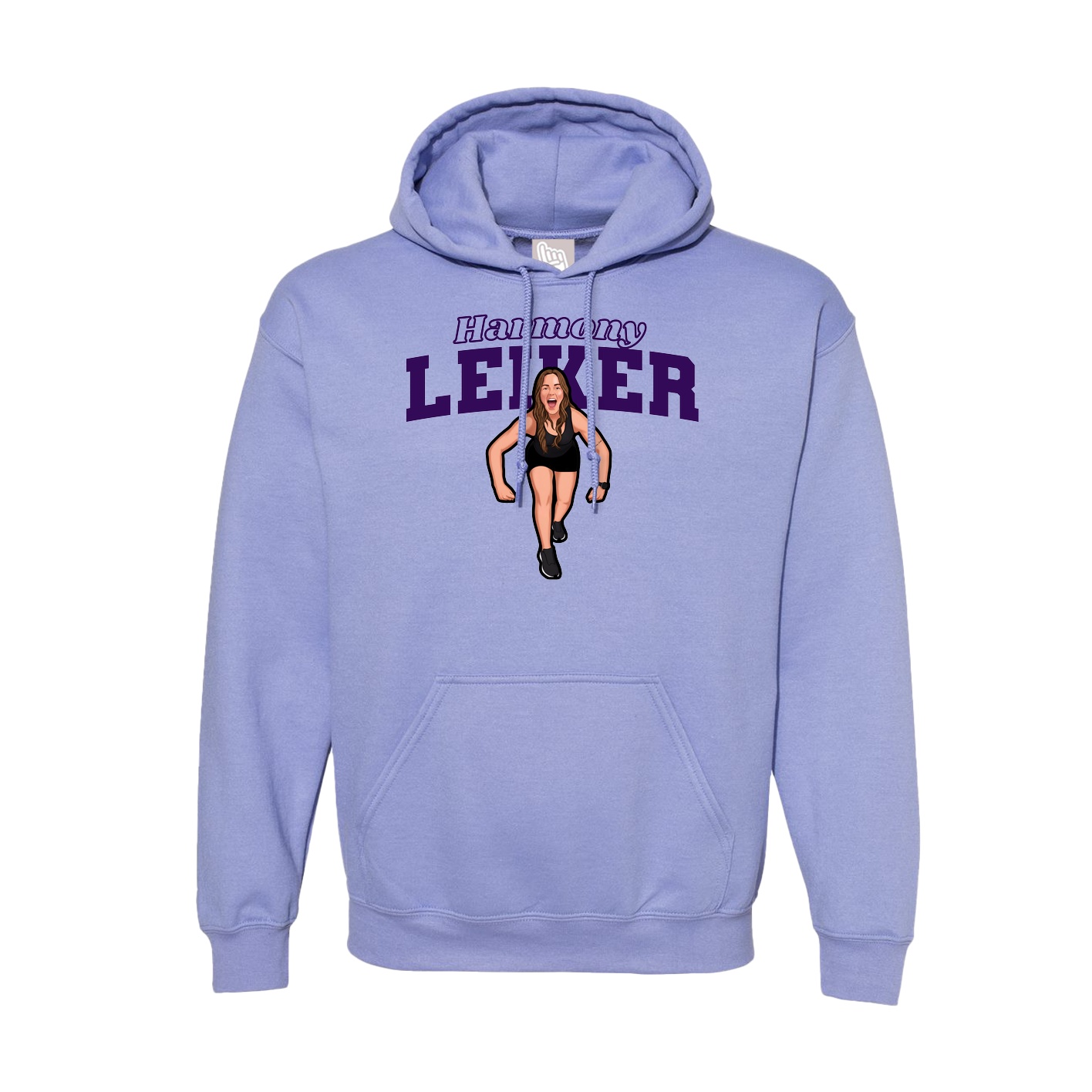Hoodie — Name Arch in Purple