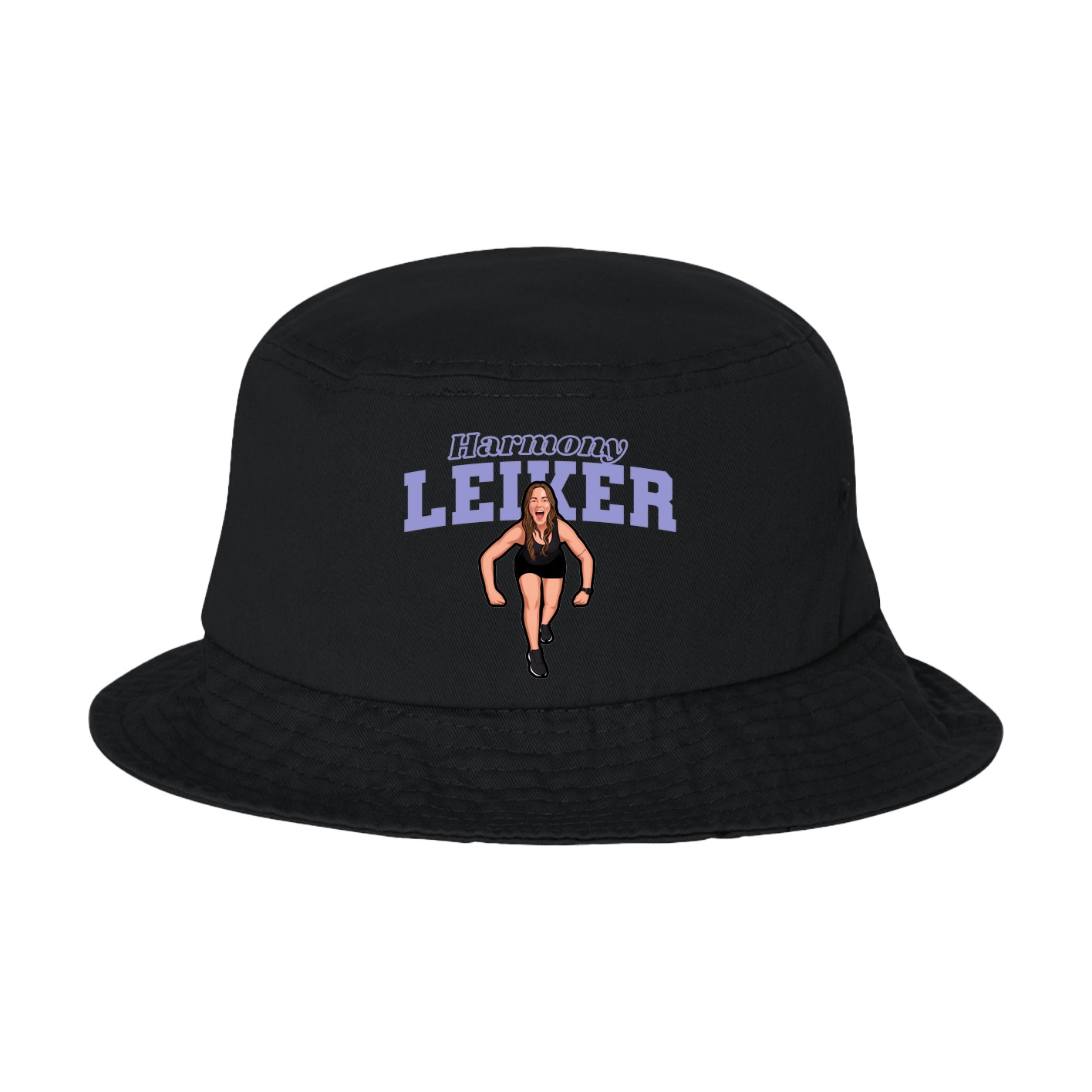 Bucket Cap — Name Arch in Black