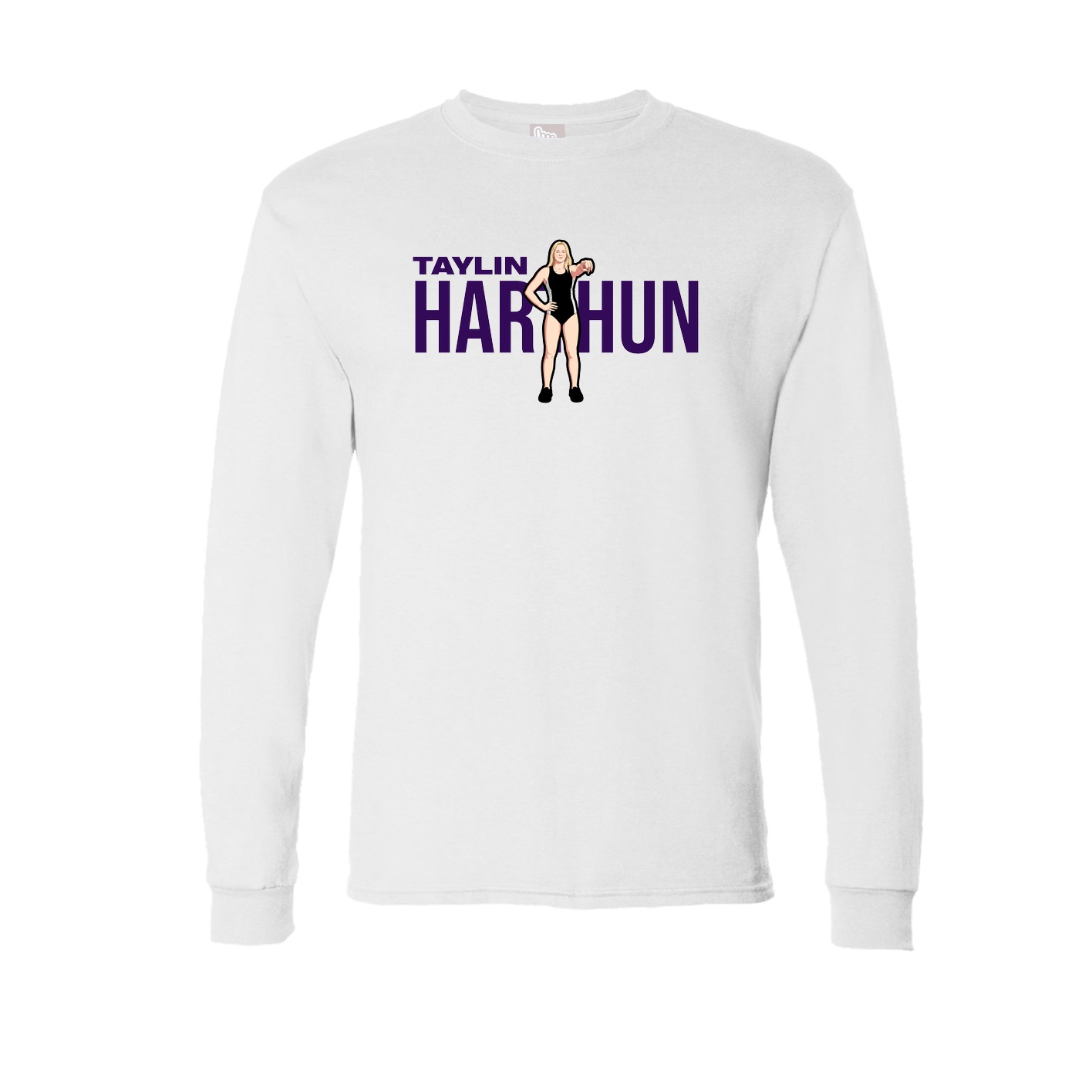 Long Sleeve Tee — Player Name in White