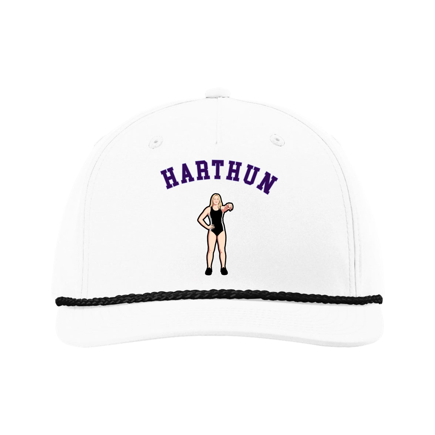 Five-Panel Classic Rope Cap — Shirsey Arch in White