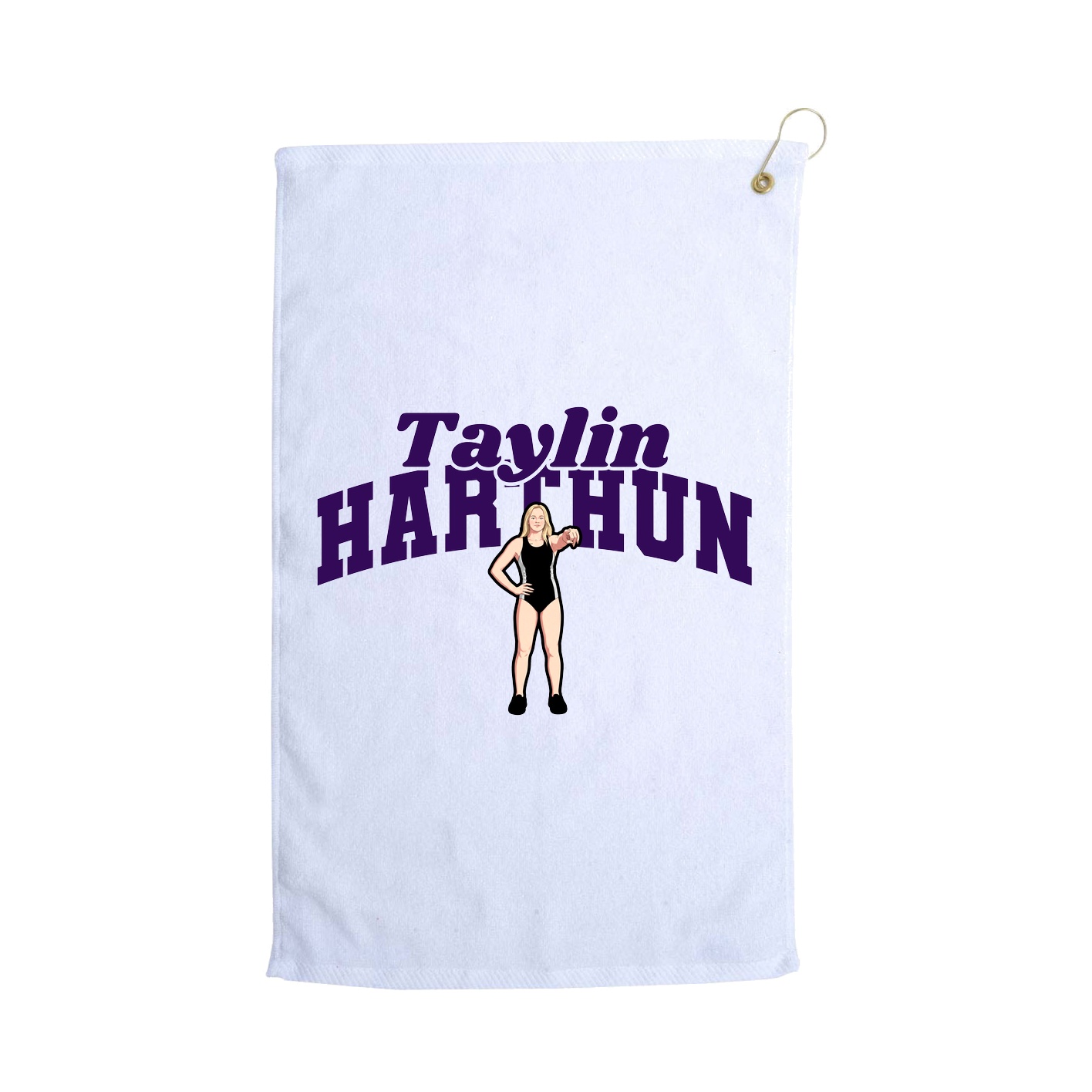 Golf Towel — Signature Arch in White