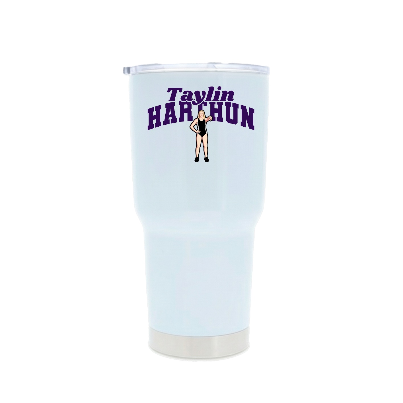 30oz Stainless Steel Tumbler — Signature Arch in White