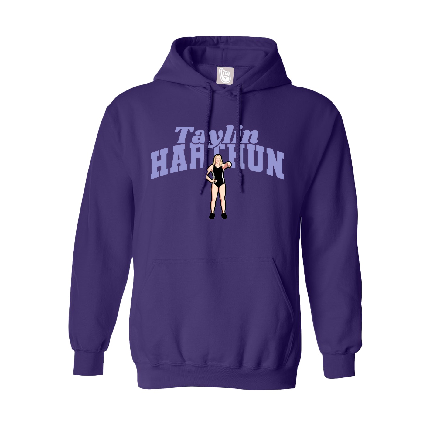 Youth Hoodie — Signature Arch in Purple