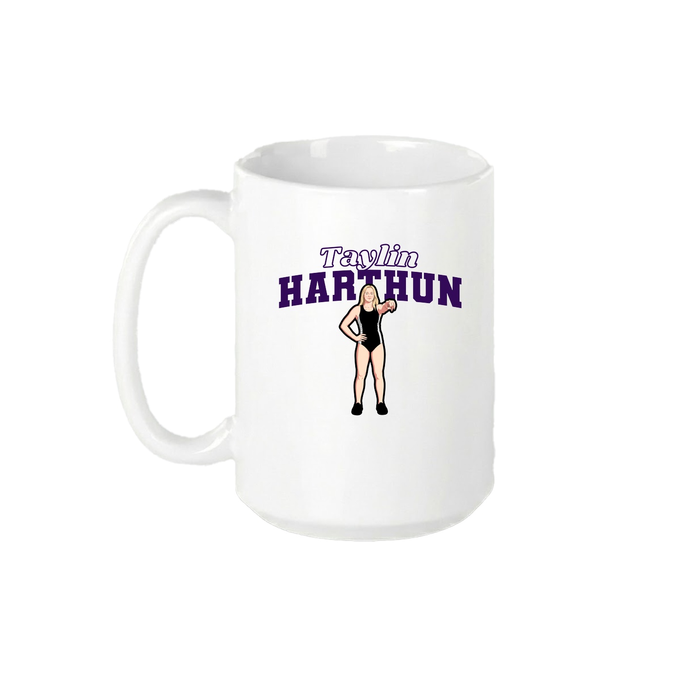 15oz Coffee Mug — Name Arch in White