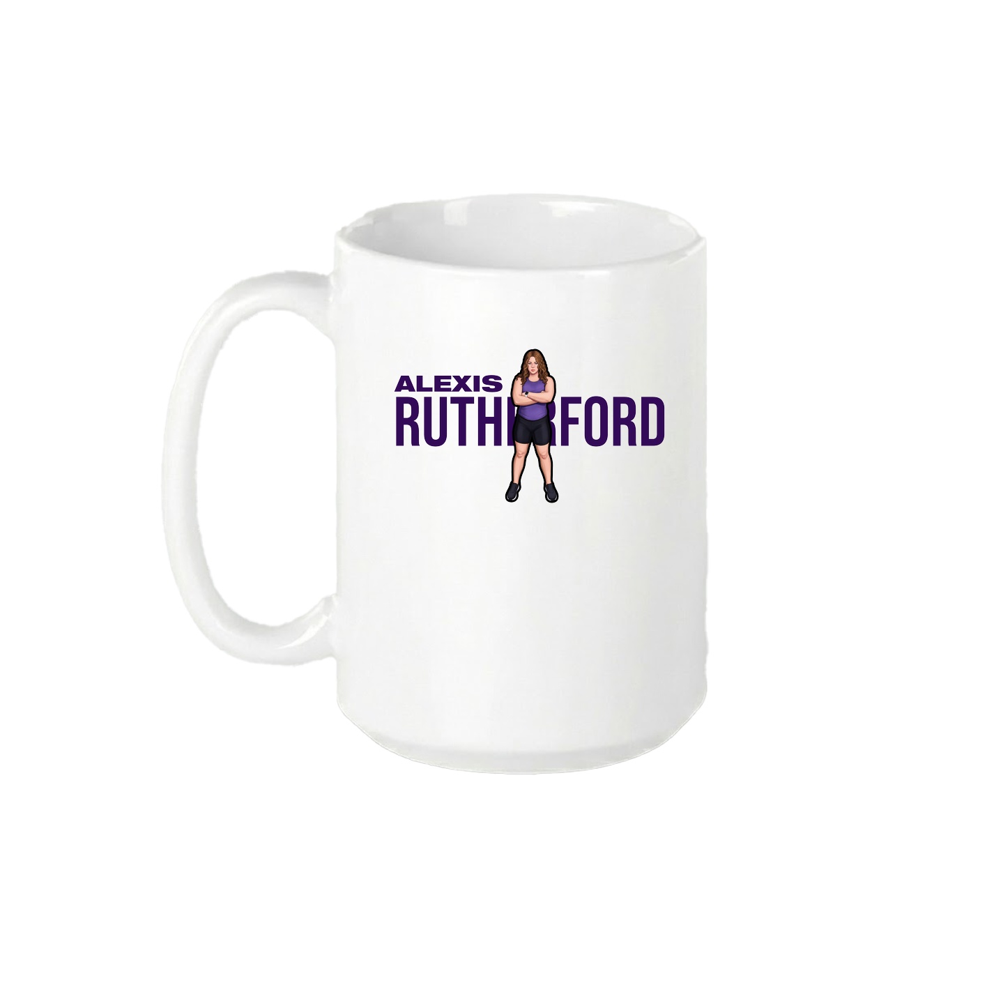 15oz Coffee Mug — Player Name in White
