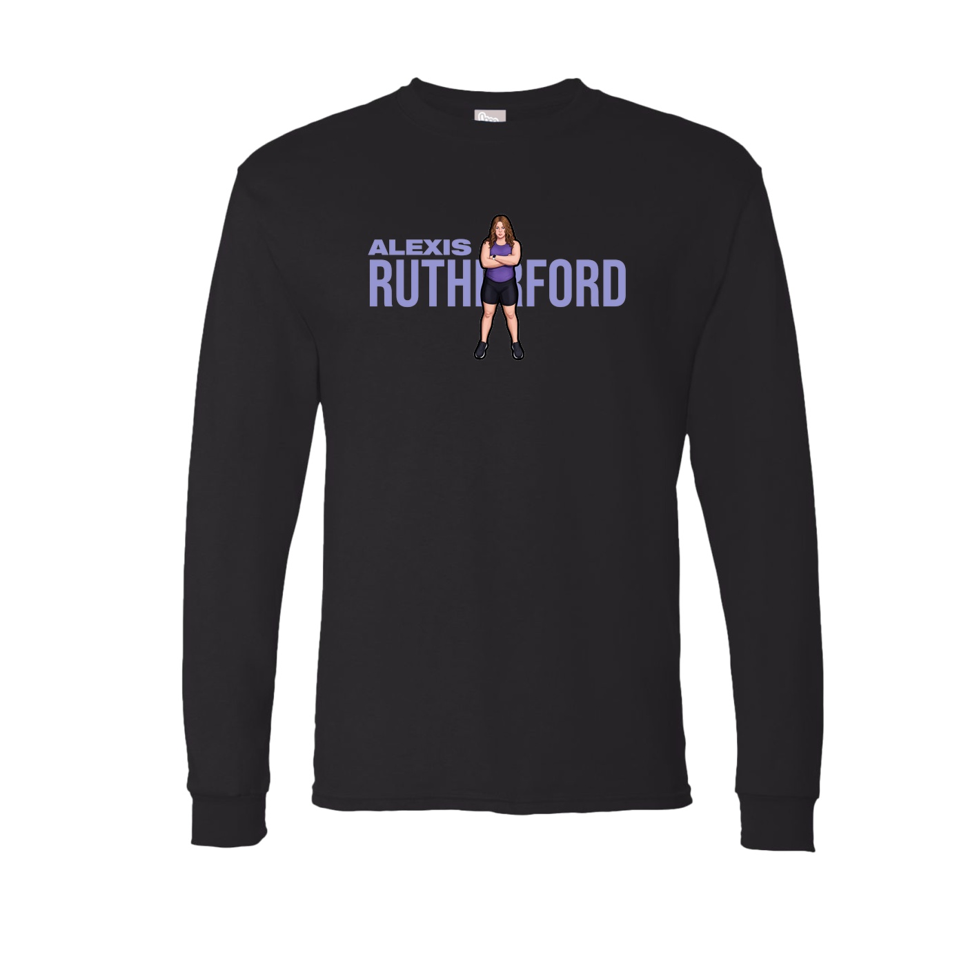 Long Sleeve Tee — Player Name in Black