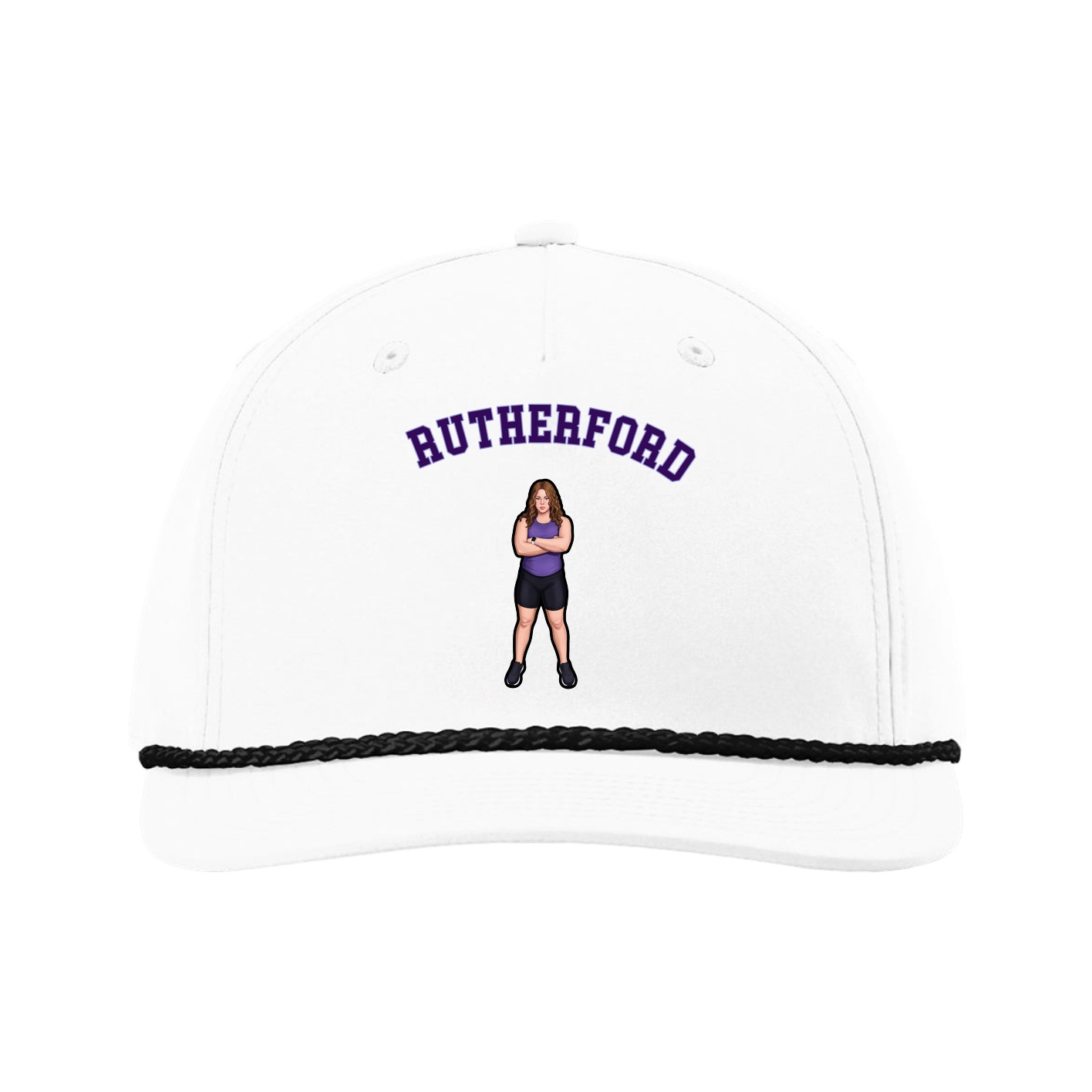 Five-Panel Classic Rope Cap — Shirsey Arch in White