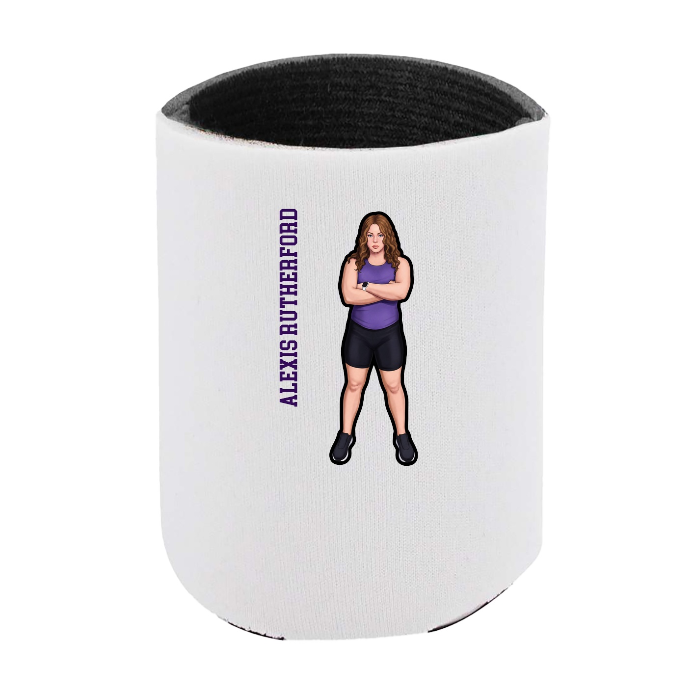 Can Holder — Name Vertical in White