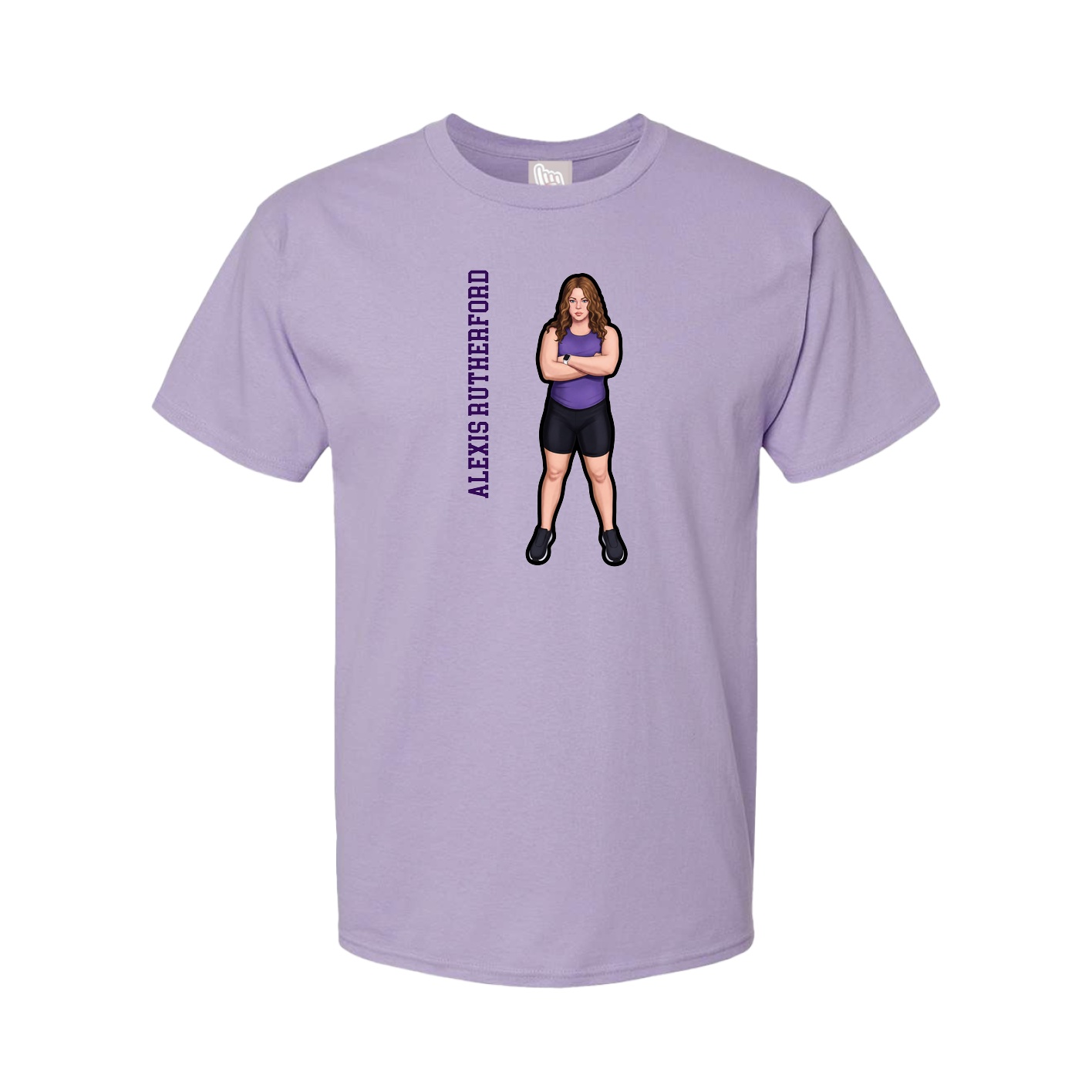 Youth Tee — Name Vertical in Purple