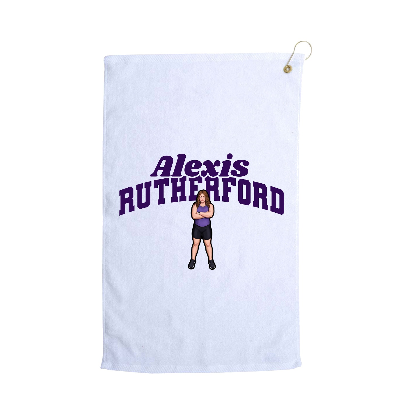 Golf Towel — Signature Arch in White