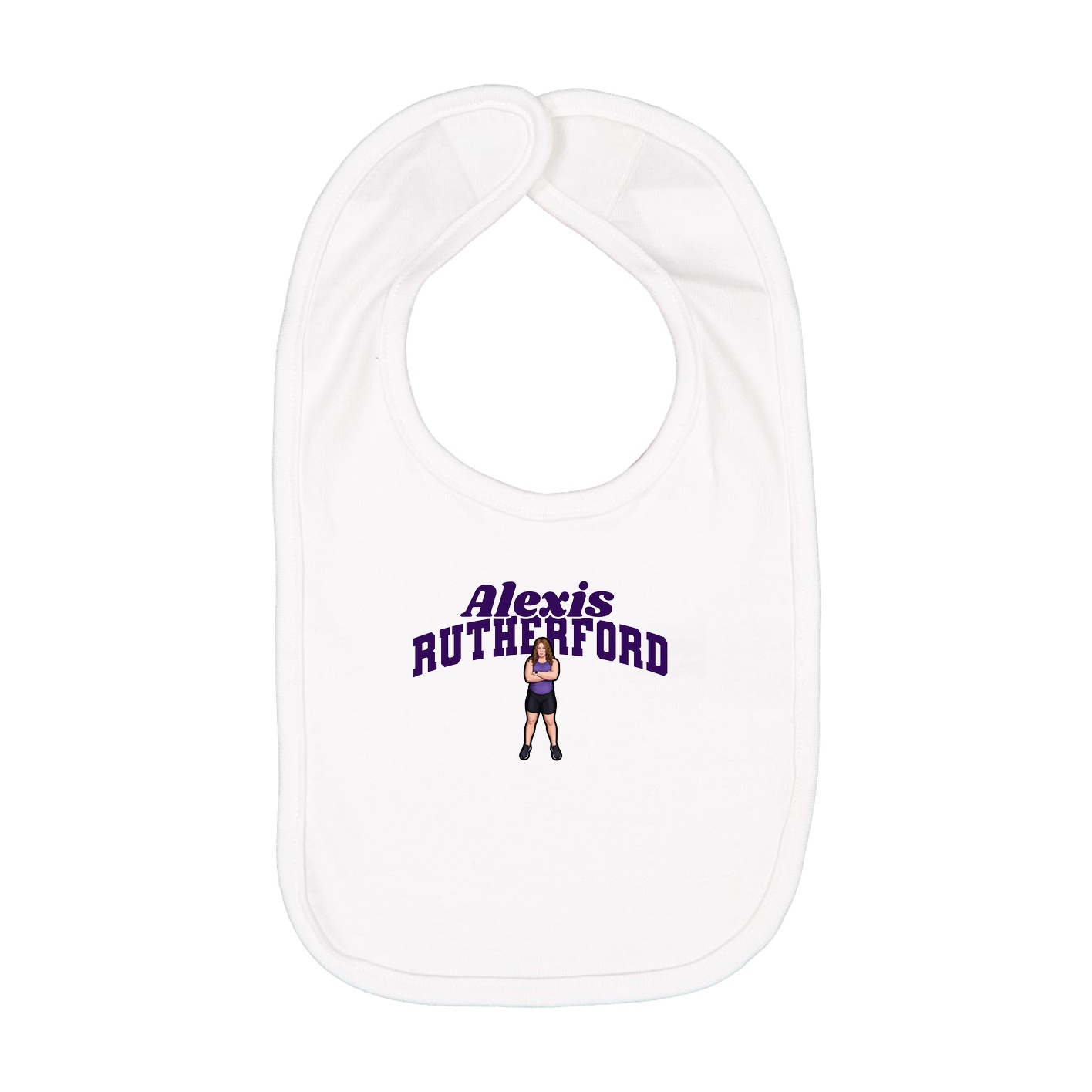 Infant Bib — Signature Arch in White