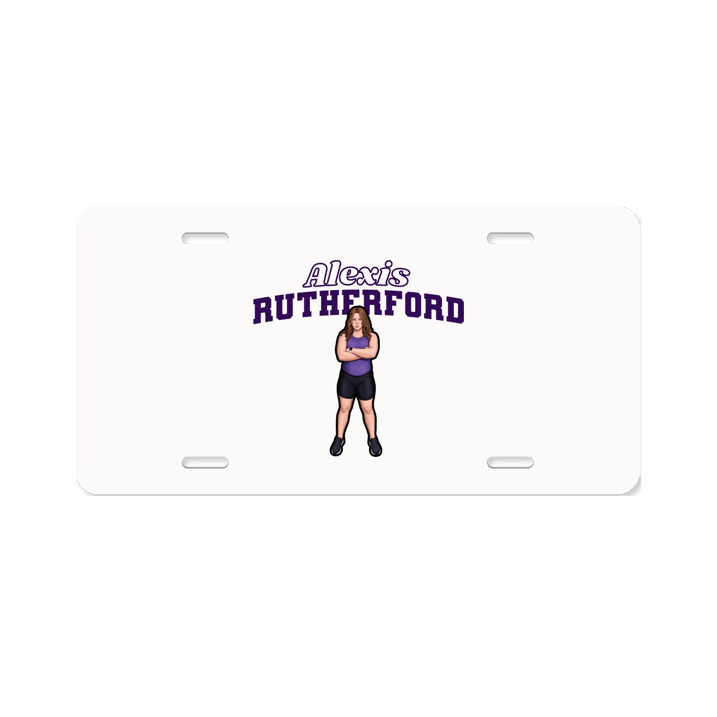 License Plate — Name Arch in Classic