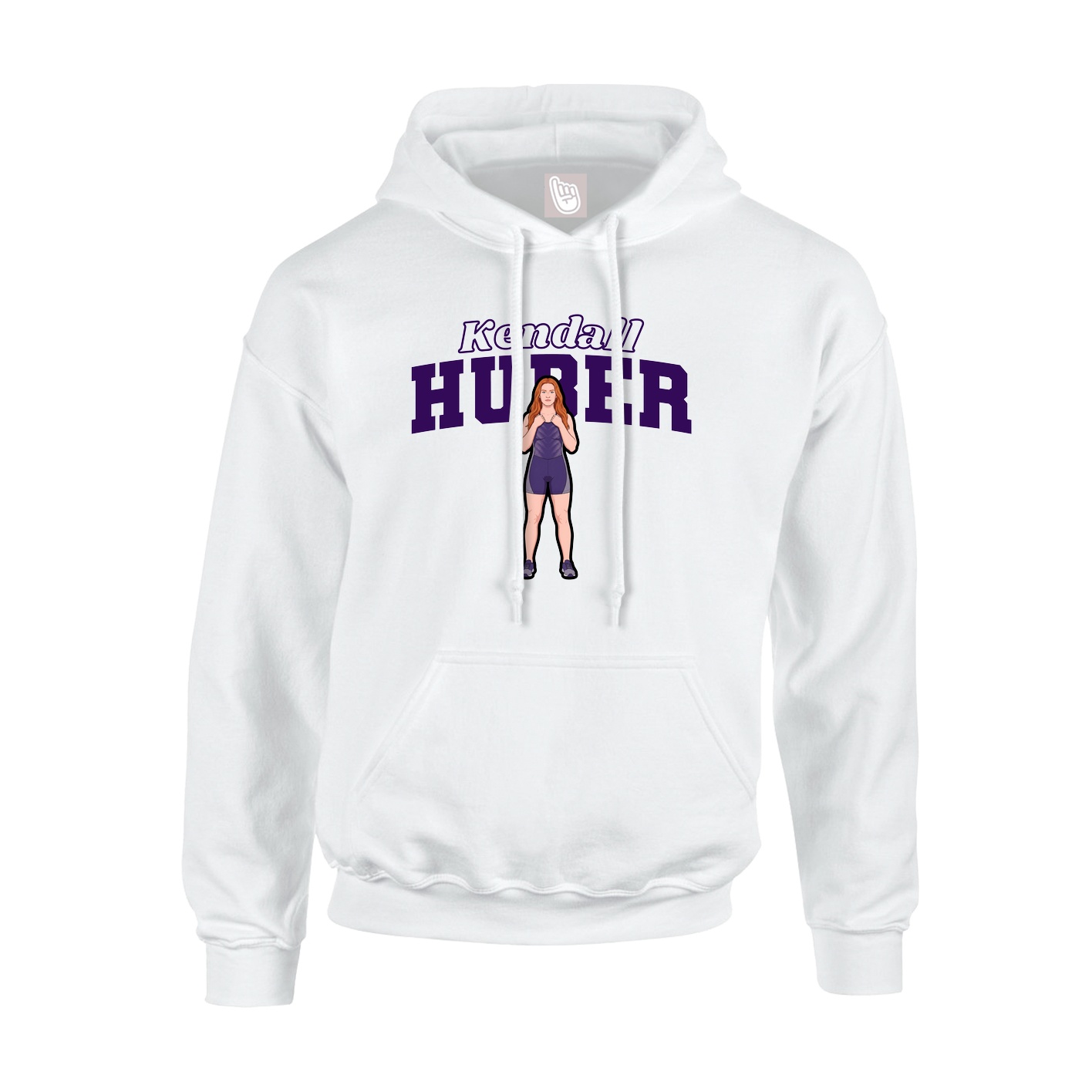 Hoodie — Name Arch in White