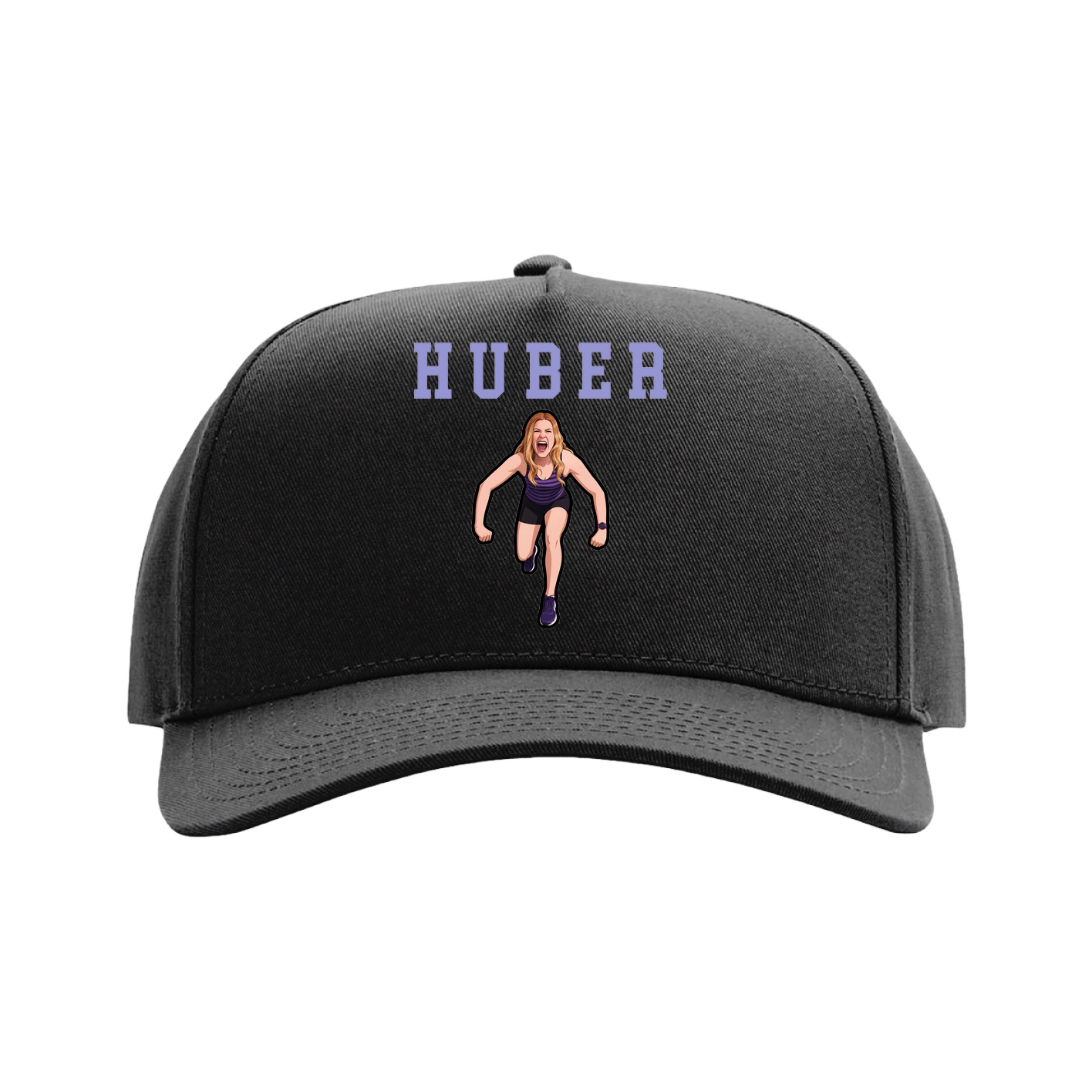 Full Fabric Five-Panel Champ Cap — Shirsey in Black