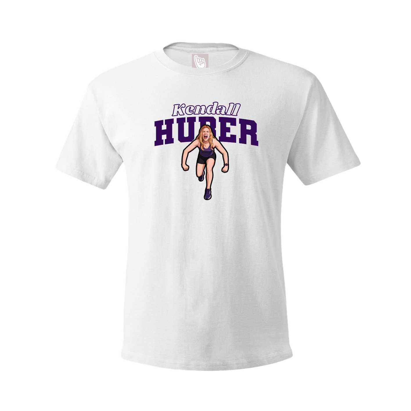 Youth Tee — Name Arch in White