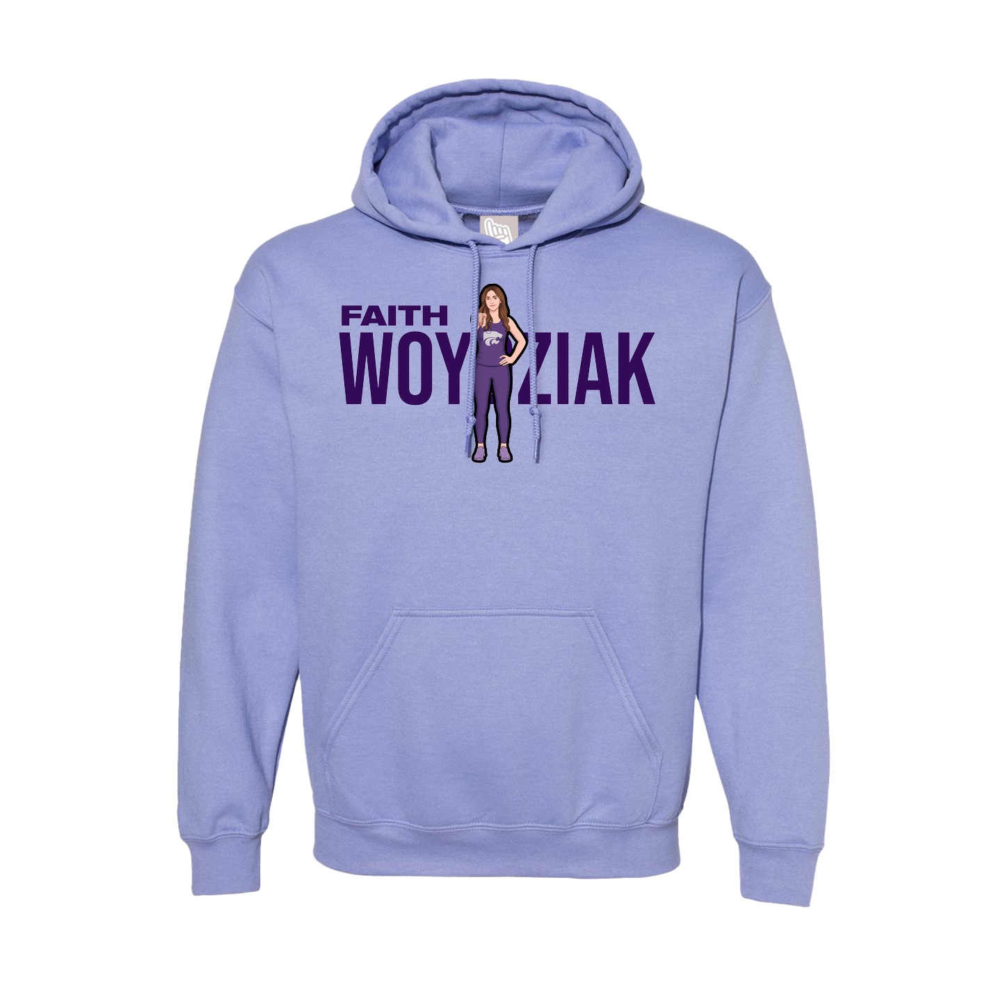 Hoodie — Player Name in Purple