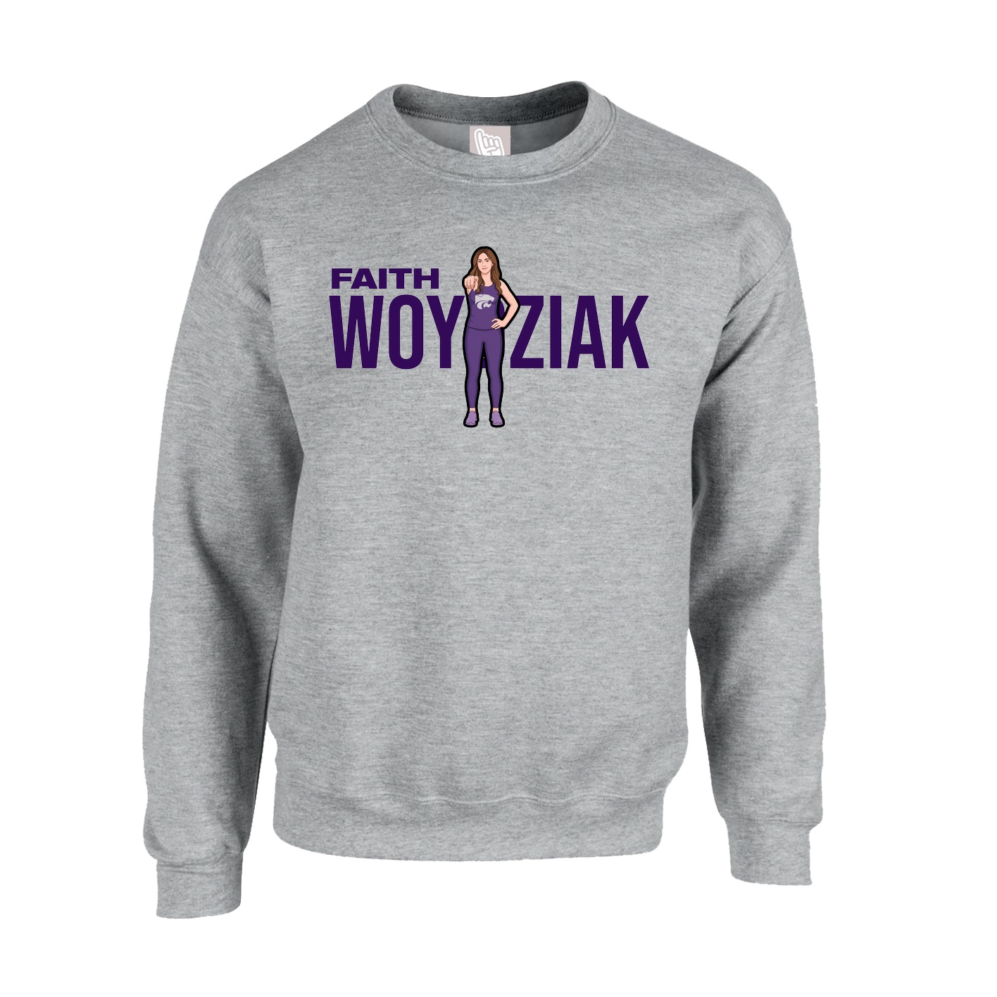Fleece Crew — Player Name in Grey