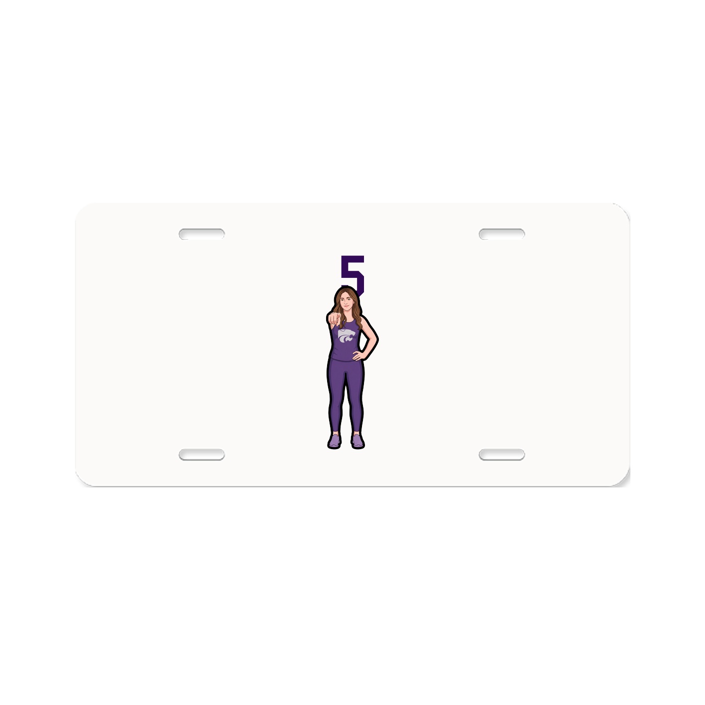 License Plate — Number Top in Classic
