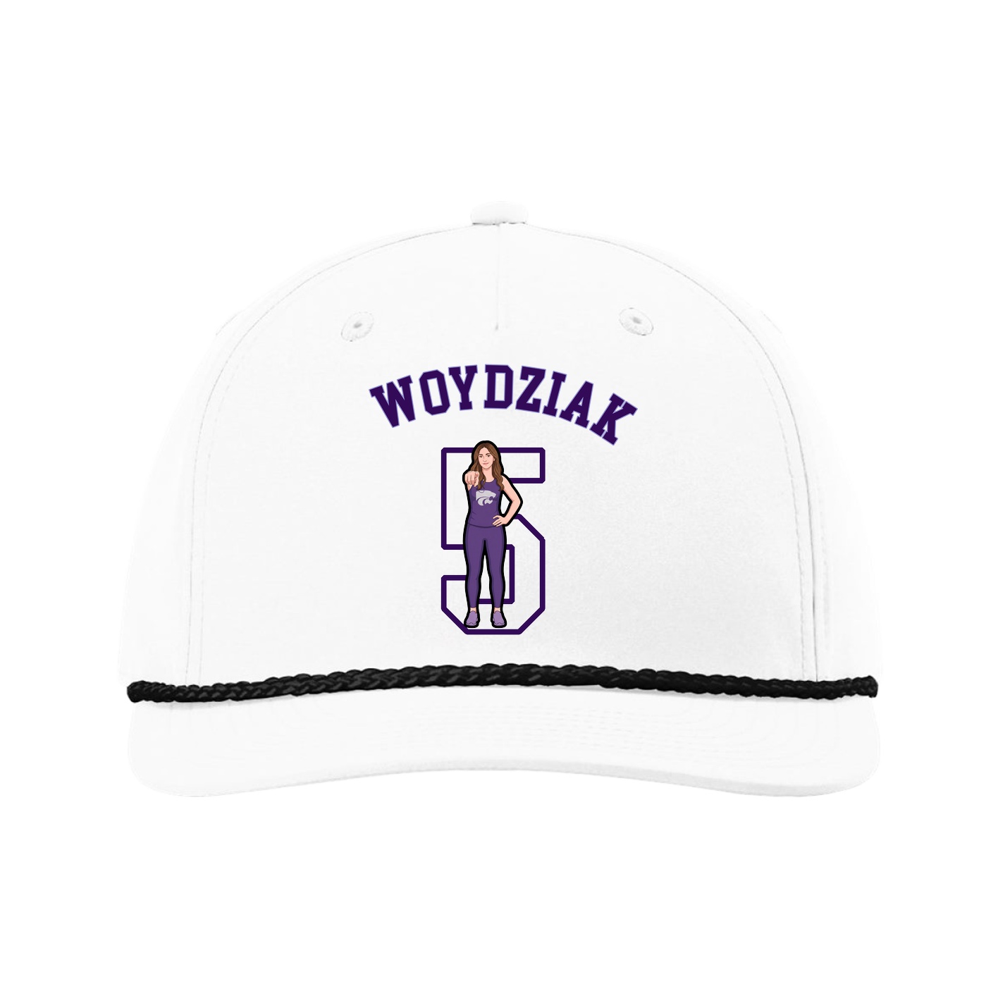 Five-Panel Classic Rope Cap — Shirsey Arch in White