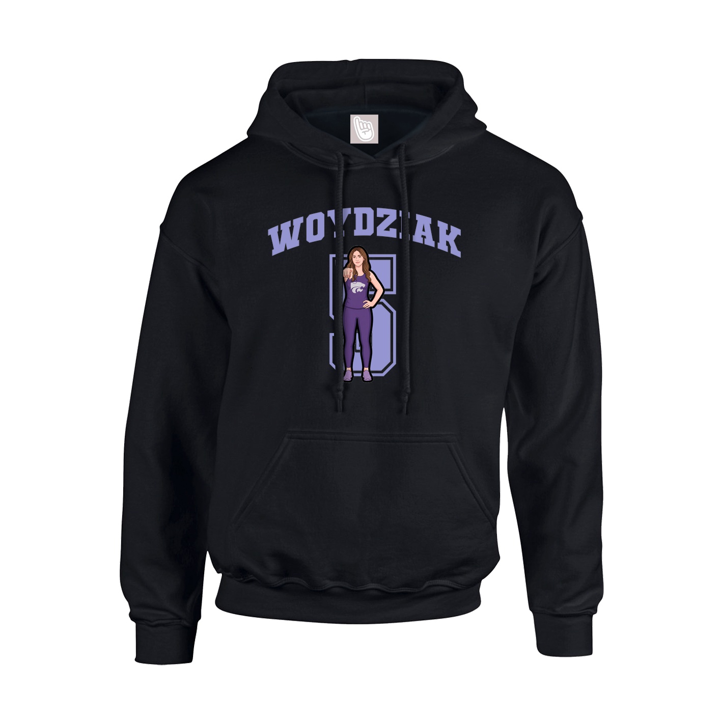 Hoodie — Number in Black