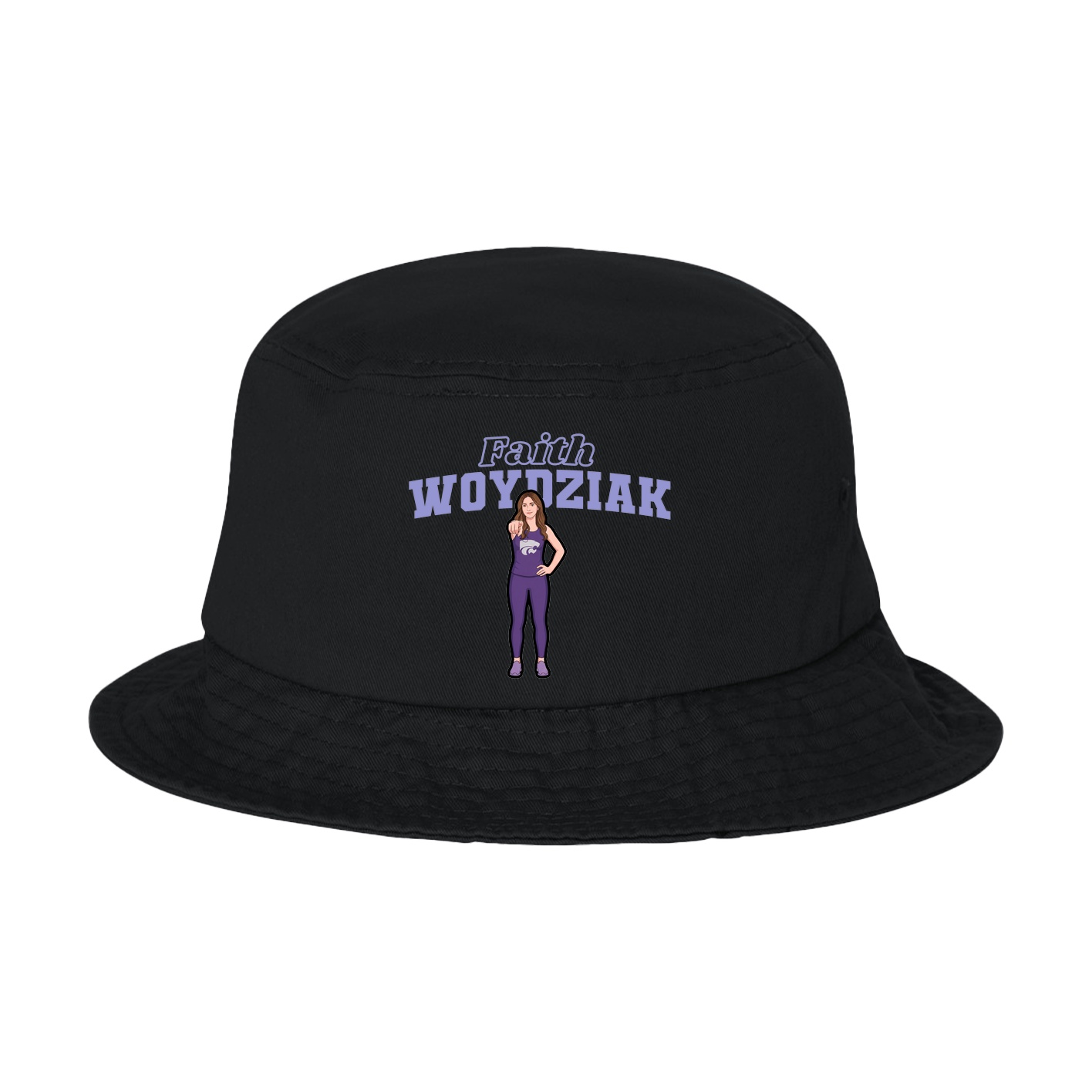 Bucket Cap — Name Arch in Black