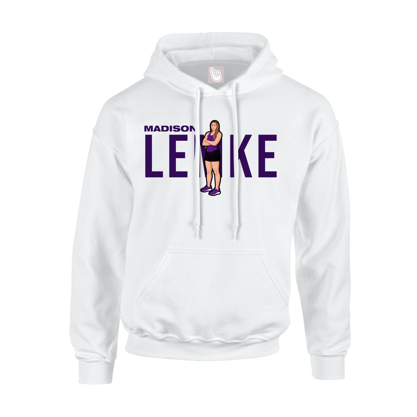 Youth Hoodie — Player Name in White
